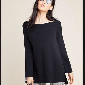 Anthropologie Elise ribbed tunic back small sweater top